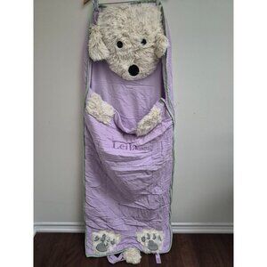 Pottery Barn Kids Shaggy Dog sleeping bag purple gingham  Personalized Leila